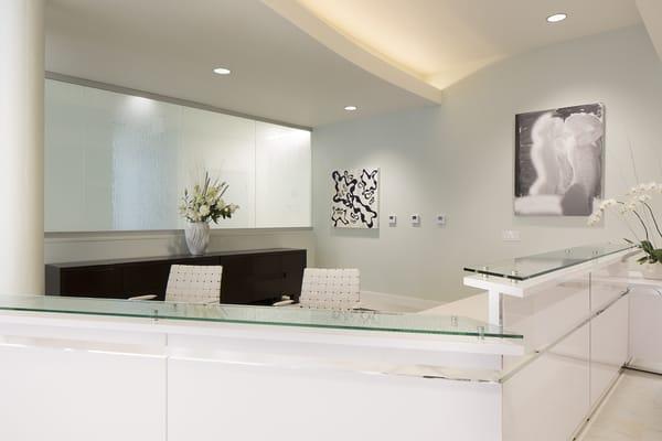 Design of Medical Spa reception desk