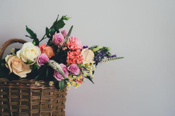 Nice little arrangement from my friends at Isabelle's (the basket is my wife's)