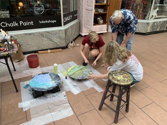 Table Painting With Coco's Chalky Paints!