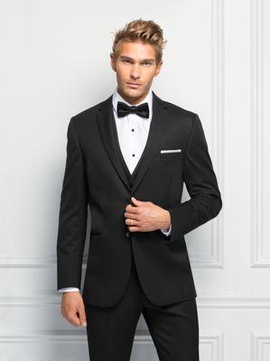 Michael Kors Ultra Slim Black Wedding Suit