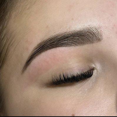 Eyebrow wax and tint.