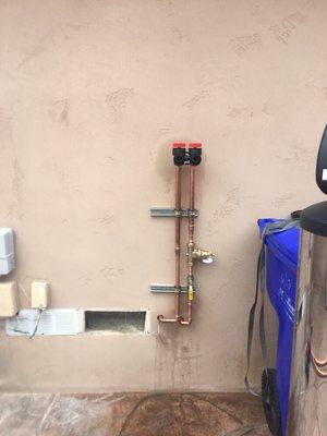 Whole house water filtration installation in Del Cerro.