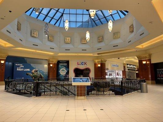 These escalators lead to the Bud Light Beer Garden on select game days