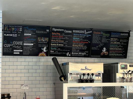 BIG GAY ICE CREAM MENU