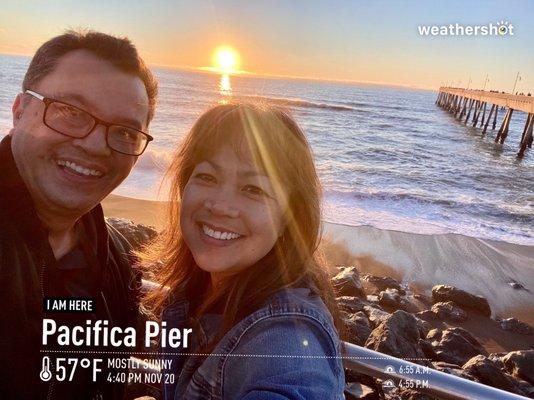 11.20.21 sunset in 12 mins at the Pacifica Pier