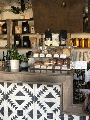 Baked goods at the counter