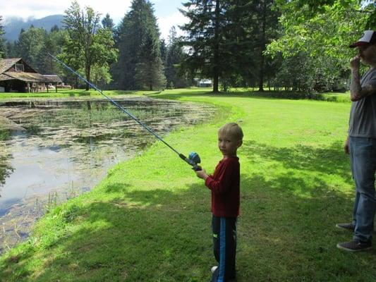 My son fishing