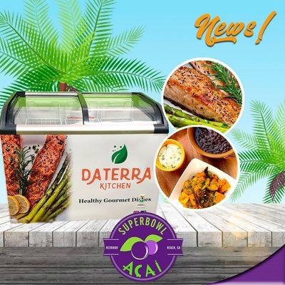 So excited to have "Daterra Kitchen" at Super Bowl Açaí for pick up! We as owners are dedicated in bringing healthy.