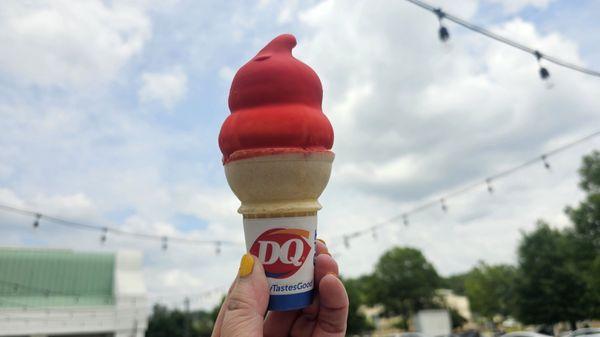 Cherry Dipped Vanilla Cone