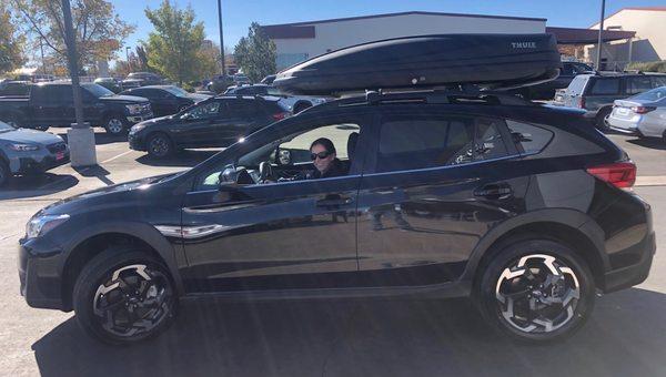 Amy in our new Crosstrek 2021 from Parker Backstrom