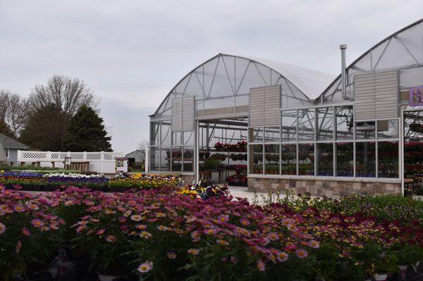 Outside view of our annual plant yard