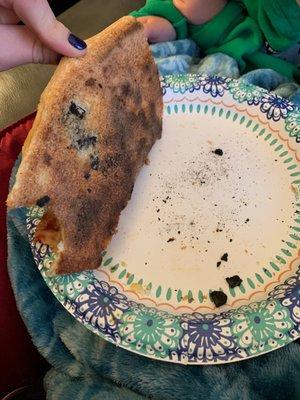 Burnt pizza