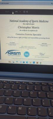 Corrective exercise specialist certification