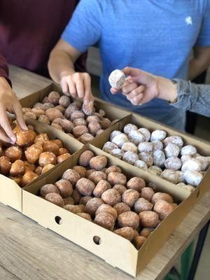 We do Donut Holes! Perfect bite size treat for ANY occasion!