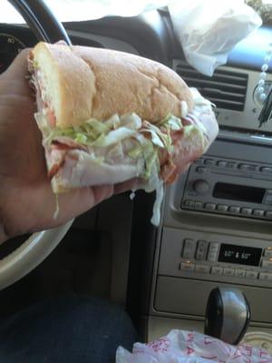 This is one quarter of the sandwich. Jersey devil on white