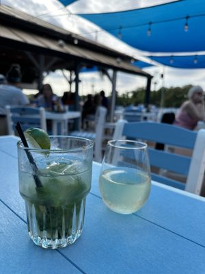 Drinks on the deck.