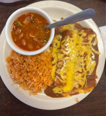 Kids Enchilada Plate .