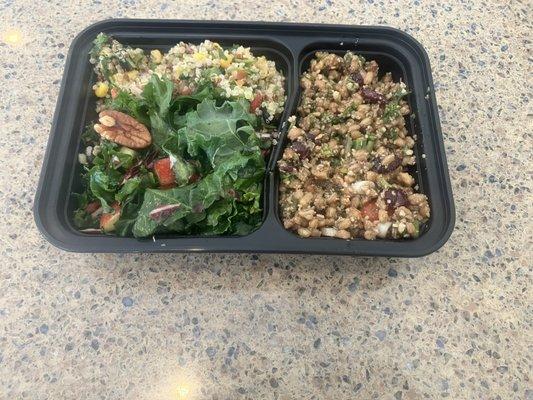 Farro Salad, Pecan Spinach Salad, And Quechuan Quinoa