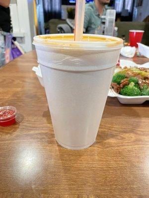 Large Thai Iced Tea with boba