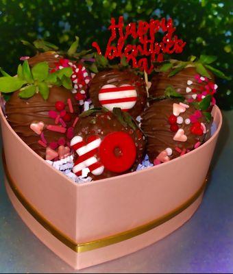 Chocolate covered strawberry boxes, available for preorder