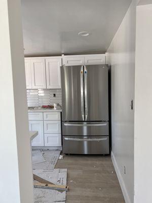 Kitchen cabinets from them along with the vinyl floors