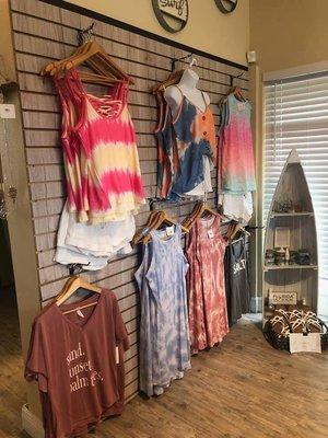 Our vibrant tie dye tanks, tops and dresses are the perfect summer look!