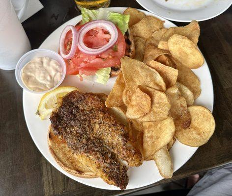 Blackened Grouper Sandwich