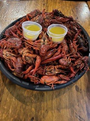 5 pounds of crawfish.  Yummy!