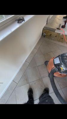 Tile repair and drywall