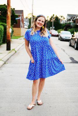 Owner, Amanda in summer dress from Amarah!