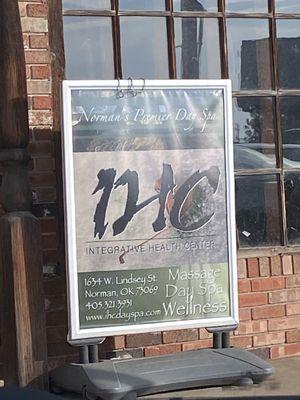 Sign outside