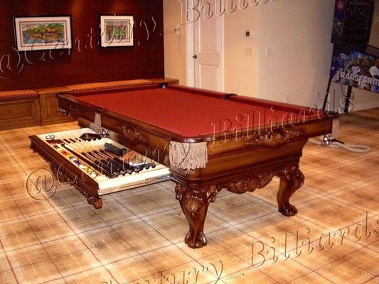 Custom Traditional Pool Tables, Century Billiards NY