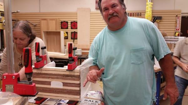 First day of cutting board class, starting cutting board and knife