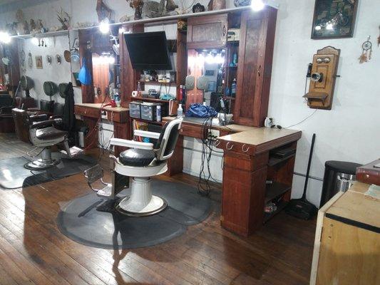 Vintage barber chairs