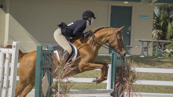 Student Competing at local horse show