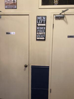 Funny restroom direction. Women always right.