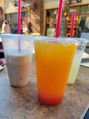 Horchata, Mango Lemonade, Lemonade