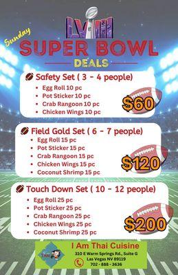 Super Bowl games special this Sunday call for pre order