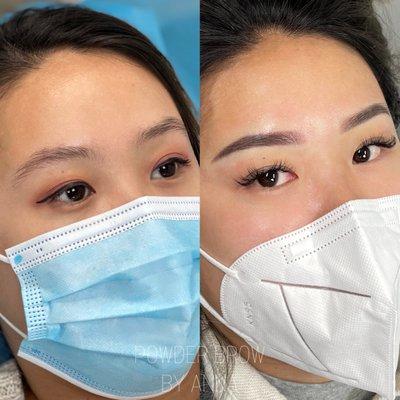 Powder Brow by Anna. Redness immediately after the procedure is normal and will subside within 48 hours.