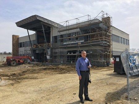 Owner Bill Johnson makes site visit to McCluskey Chevrolet to prepare an interior decor project.