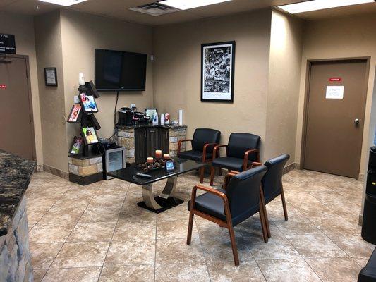 We offer free WiFi and beverages in a comfortable place to wait while your car is being serviced.