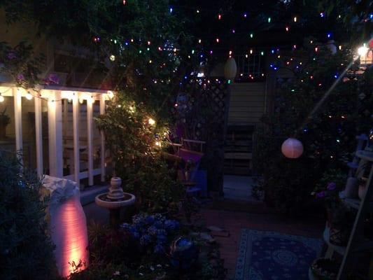 Urban Escape - rear garden at night