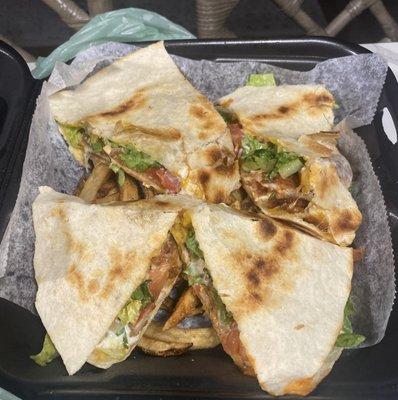 Johnny Love Rocket Quesadilla. Now that's KILLER!