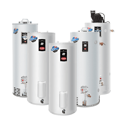 We proudly install Bradford White water heaters! Made in the USA