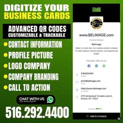 Digitize your business card and get scanned.