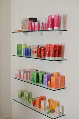 Products by Weleda.  Including the pomegranate body wash, the essential oils kit and the wild rose facial cleanser.