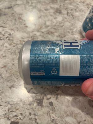 Real can: 4.1% alchohol