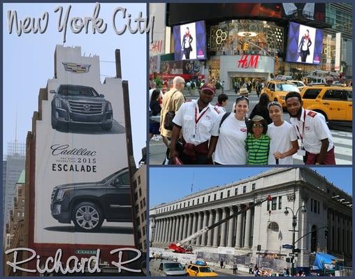 This Cadillac sign was hand painted! Incredible. Also, world's largest Post Office.