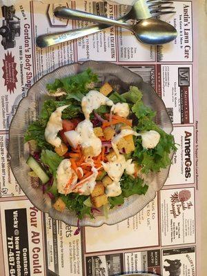 Salad with Cracked Peppercorn Parmesan Dressing