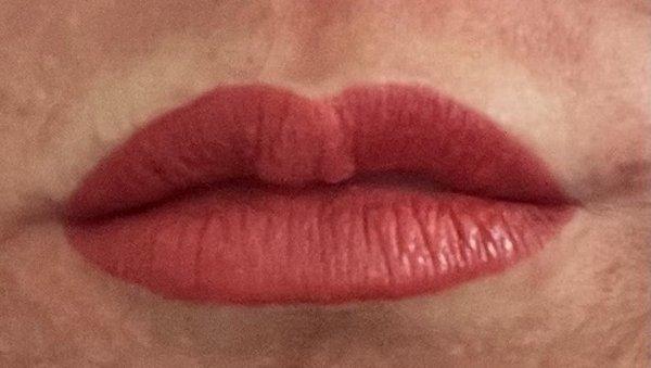 Lip blush immediately after touchup.